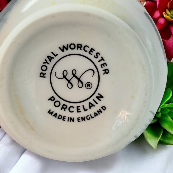 Vtg Royal Worcester England Wren & Finch Birds Large Double Egg Coddler - Picture 13 of 13